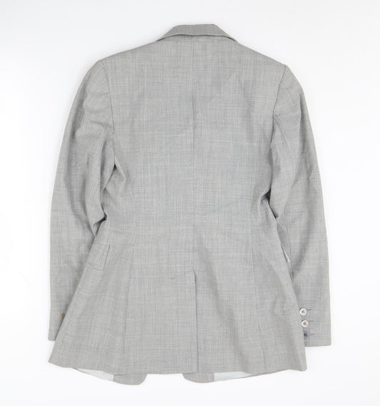 Oasis Women's Grey Check Suit Jacket Size 10