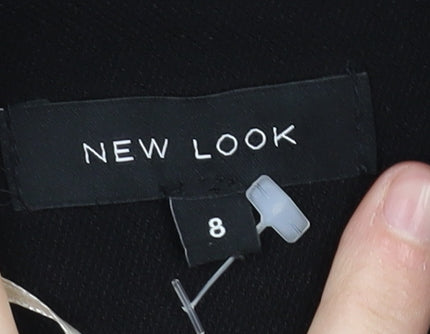 New Look Women's Black Blazer, Size 8, Lined, Regular Fit