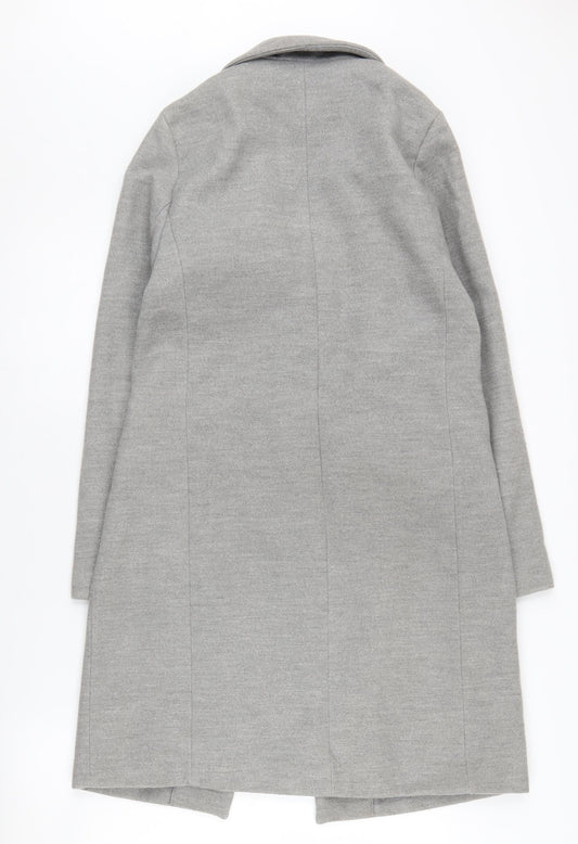 New Look Women's Grey Overcoat Size 8