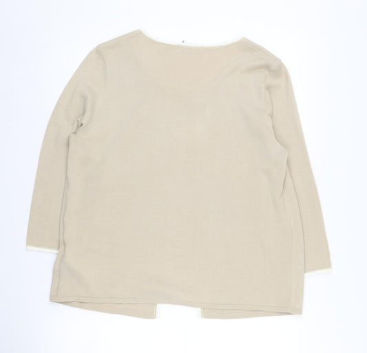 Womens UK Size 16 Marks and Spencer Beige Cardigan Jumper