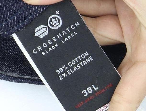 Crosshatch Men's Blue Straight Jeans 38L Regular Fit