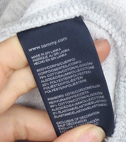 Mens UK Size L Hilfiger Denim Grey Pullover Hoodie