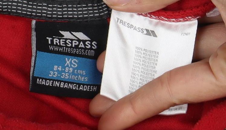 Mens UK Size XS Trespass Red 1/4 Zip Sweatshirt