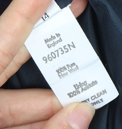 Viyella Women's Blue Wool Suit Jacket Size 16