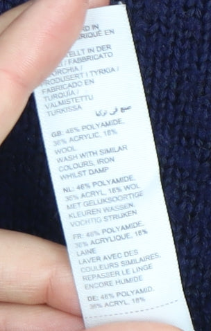 Womens UK Size 6 Fat Face Blue Pullover Jumper