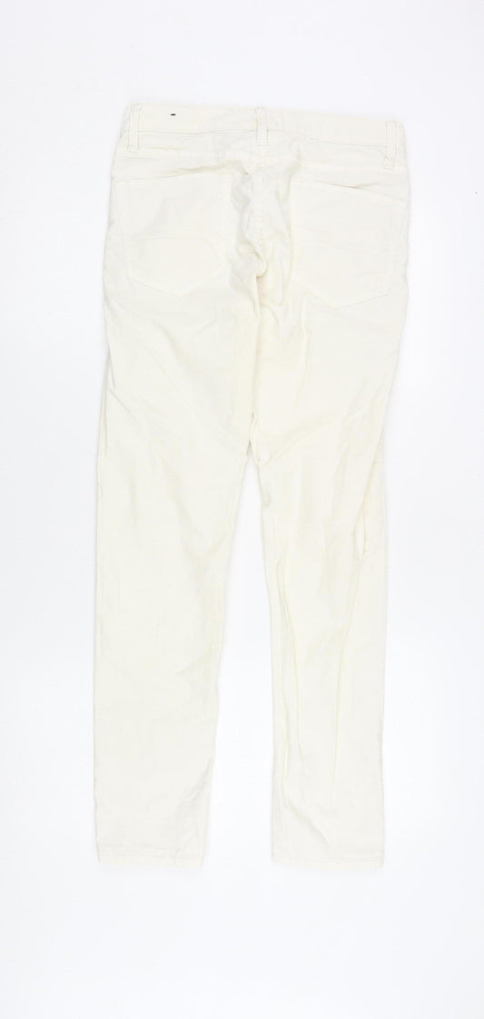 Mens UK Size M Superdry Slim Fit Slim Ivory Jeans