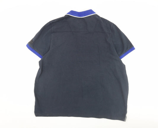 DKNY Jeans Men's Blue Polo Shirt 2XL Short Sleeve