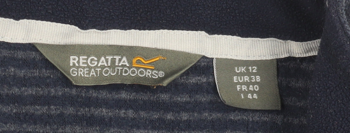 Regatta Women's Blue Striped Sweatshirt, Size 12