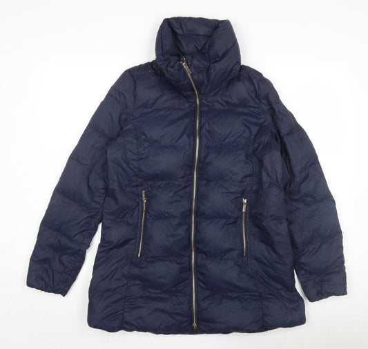 Womens UK Size XS Mango Blue Puffer Jacket