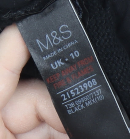 Womens UK Size 10 Marks and Spencer Black Pullover Jumper