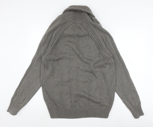 Howick Men's Grey Pullover Jumper Roll Neck Size L