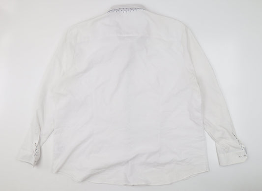 Spitalfields Men's 3XL White Dress Shirt Formal