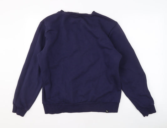 Mens UK Size M PUMA Blue Pullover Sweatshirt