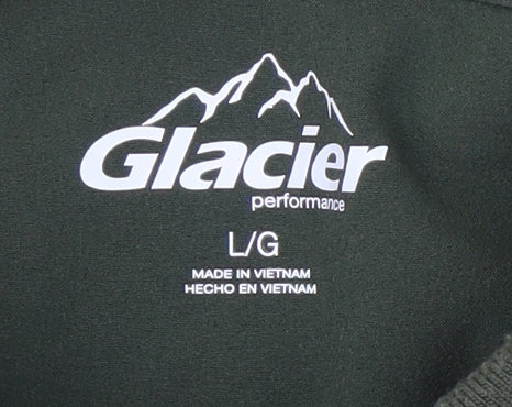 Glacier Men’s Green Striped Polo Shirt - Size L