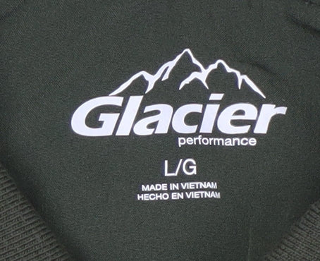 Glacier Men's Green Striped Polo Shirt Large