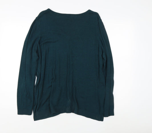 Womens UK Size 16 s.Oliver Green Pullover Jumper