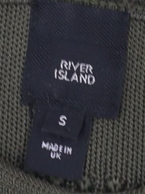 Mens UK Size S River Island Green Pullover Sweatshirt