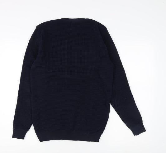 Mens UK Size M River Island Blue Pullover Sweatshirt