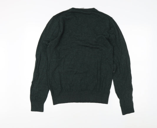 Gap Men's Green Wool Pullover Jumper Size M