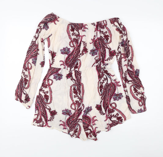 PrettyLittleThing Women's Multicoloured Paisley Playsuit