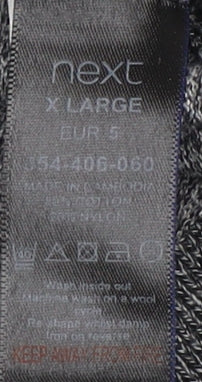 Next Men's Grey XL Collared Henley Jumper