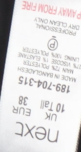 Next Women's Black Pinstripe Blazer Size 10 Tall