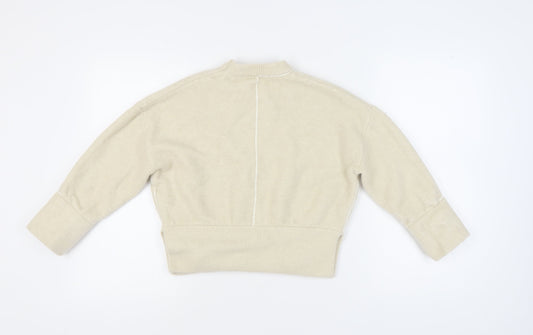 Womens UK Size 8 Zara Beige Pullover Jumper