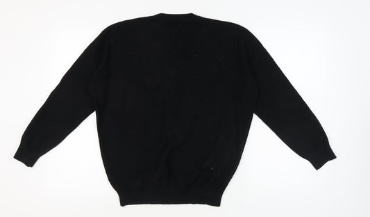 Womens UK Size M/L QED London Black Pullover Jumper