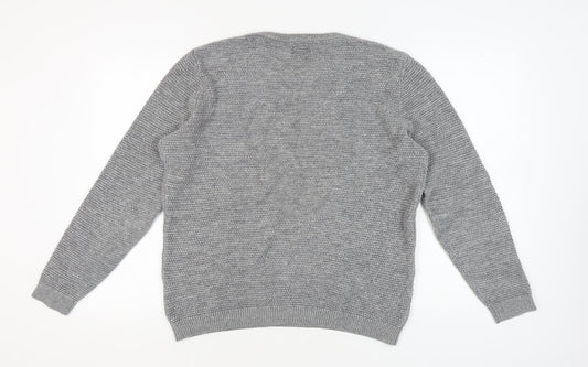 Selected Homme Men’s Grey Knit Pullover Jumper XL