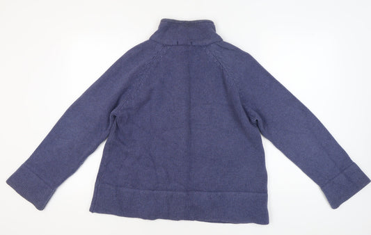 Womens UK Size 20 Marks and Spencer Blue Full Zip Jumper