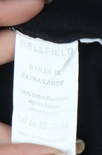 Bellfield Men's XL Black Cotton Pullover Jumper