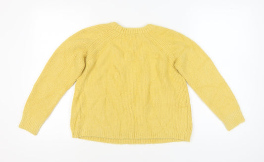 Red Herring Women's Yellow Pullover Jumper Size 12