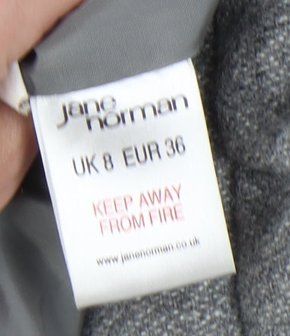 Jane Norman Women's Grey Herringbone Coat Size 8