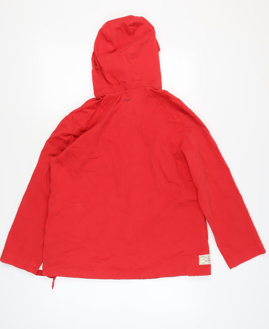 Womens UK Size 12 Joules Red Anorak Coat