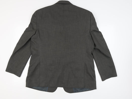 Mens UK Size 46 Greenwoods Regular Grey Suit Jacket