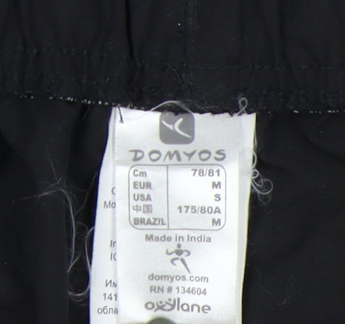 Domyos Men's Black Trousers - M, Regular Fit, Casual