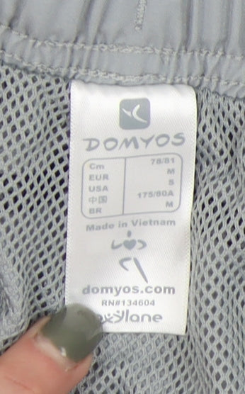 Mens UK Size M DOMYOS Regular Fit Track Pants Grey Trousers