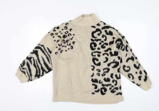 Womens UK Size S Topshop Beige Jumper Jumper