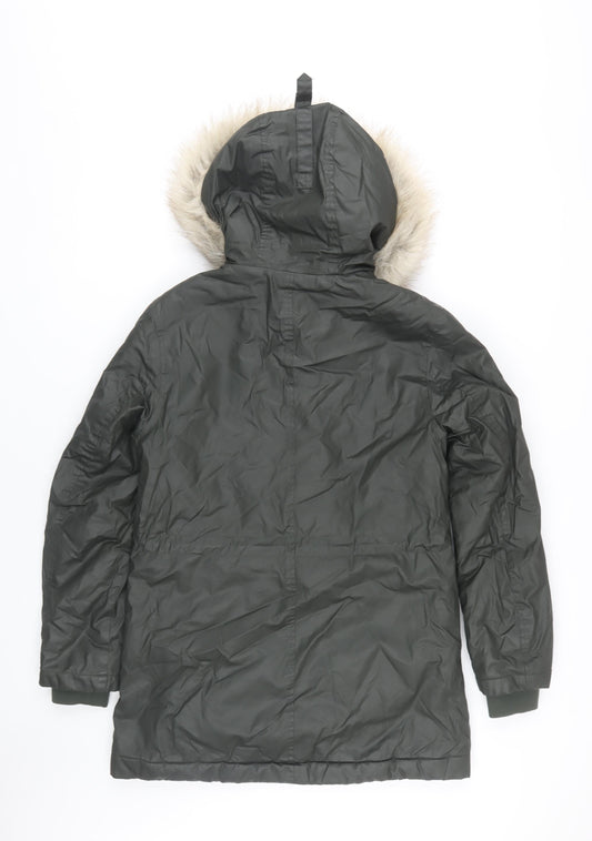 Marks & Spencer Women's Green Parka Coat Size 8