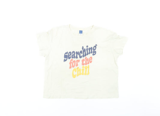 Womens UK Size XS Old Navy White Basic T-Shirt