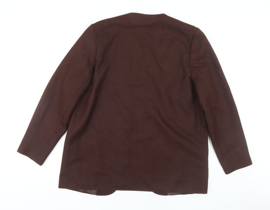 Womens UK Size 14 Features Regular Brown Blazer