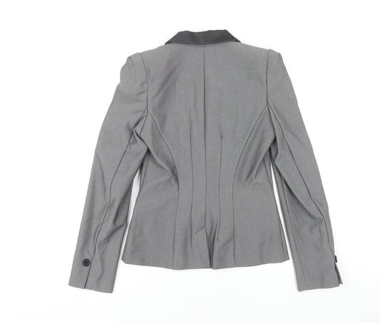 Next Women's Grey Blazer Size 8R Slim Fit