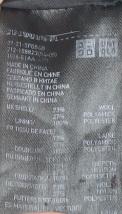 Womens UK Size S Uniqlo Multicoloured Overcoat
