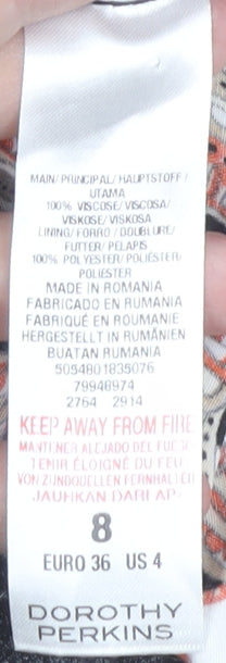 Dorothy Perkins Women's Multicoloured 8 Shift Dress