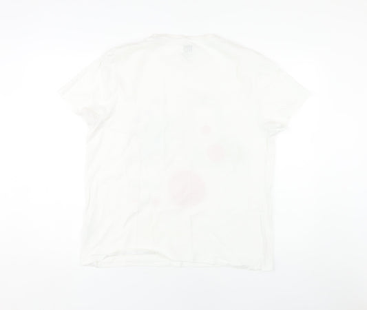Unisex Adults UK Size M Comic Relief White Basic T-Shirt