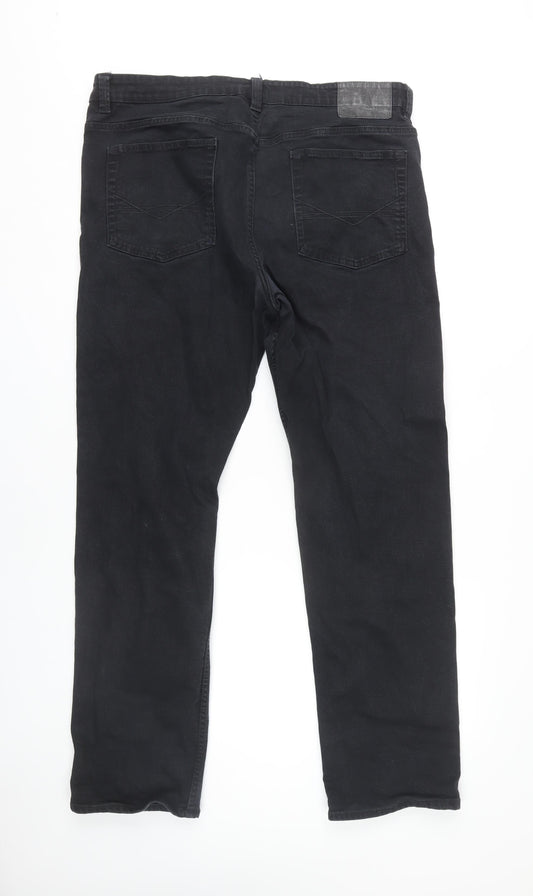 Maine Men's Black Denim Jeans 38L