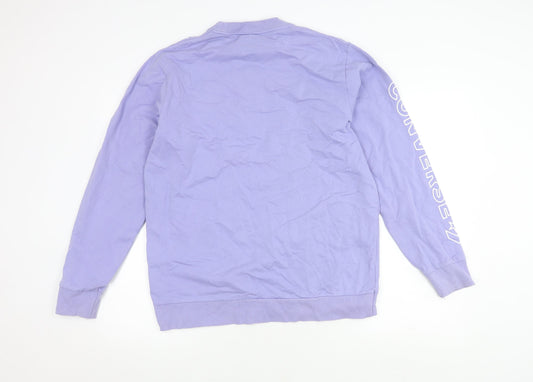 Mens UK Size S Converse Purple Pullover Sweatshirt