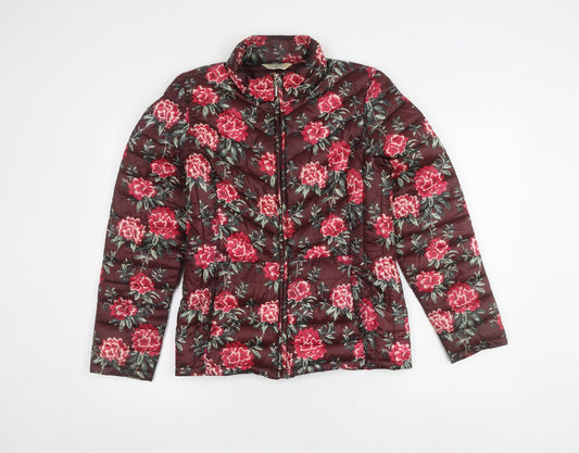 Womens UK Size 12 Classic Multicoloured Quilted Coat