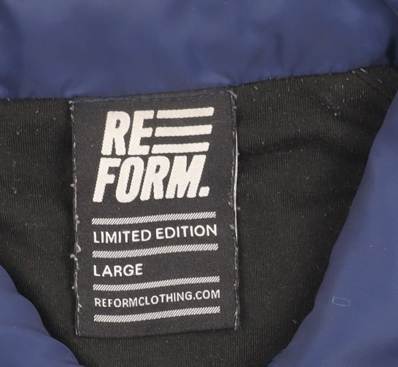 Mens UK Size L Reform Blue Varsity Jacket