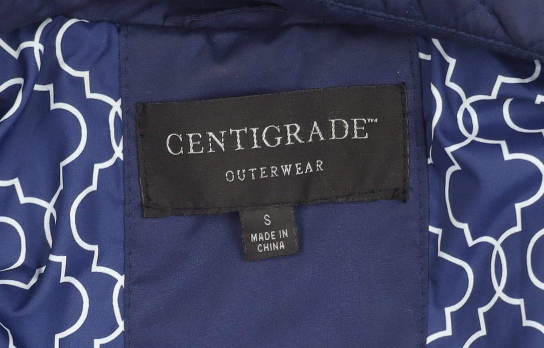 Womens UK Size S Centigrade Blue Quilted Coat